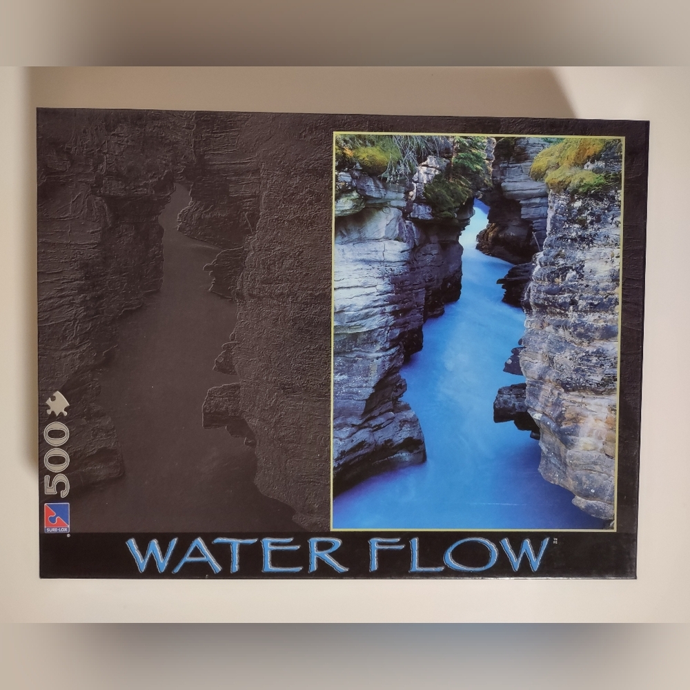New Sure Lox Athabasca Falls Canyon 500 Piece Puzzle Sealed Water Flow